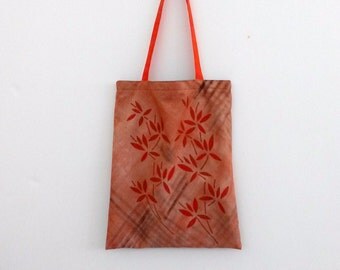 handpainted tote bag 'chinatown' orange
