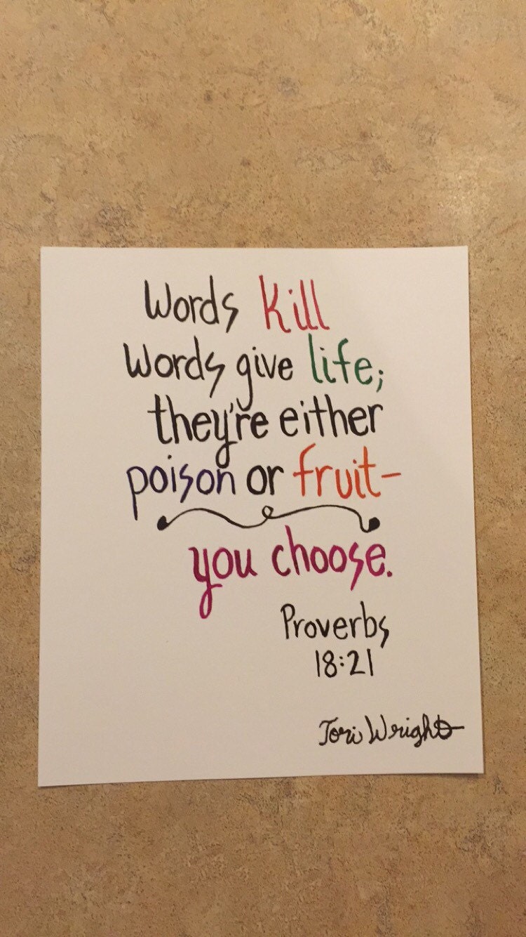 Words have power bible verse