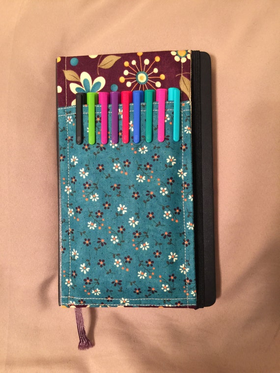 Floral print bullet journal pen holder by Madewithmyhands508