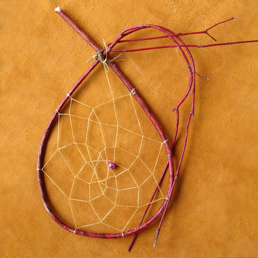 Handcrafted Ojibwe Dream Catcher Created In Traditional