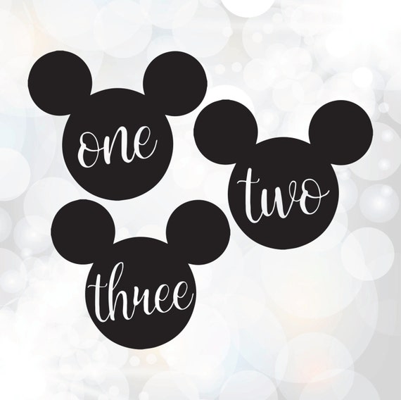 Birthday SVG cut files Mickey Mouse svg 1st 2nd 3rd