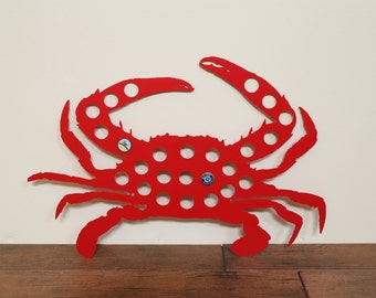 Maryland Blue Crab Bottle Cap Display, Beer Cap Holder