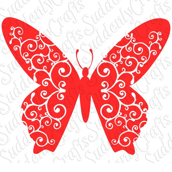 Filigree Butterfly SVG