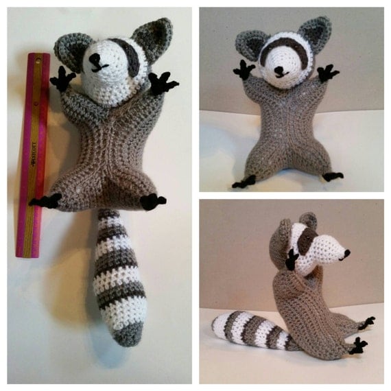 racoon plush pillow