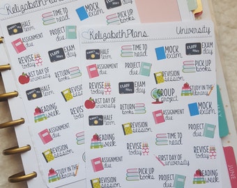 University, College, School Planner Stickers
