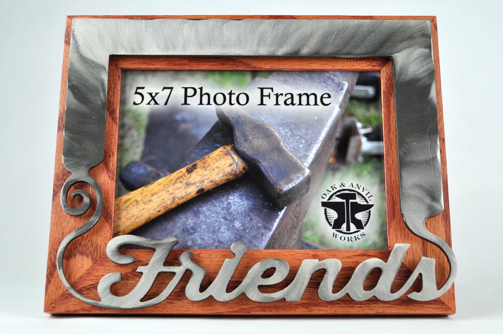 Picture Frame Friends 5x7 Frame Wood and Metal Modern