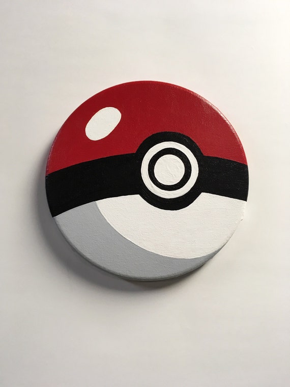 Hand painted Pokeball Canvas