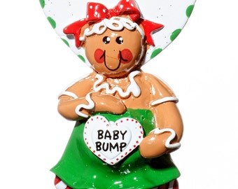 Mom to be Expectant Mom Pregnant Baby Bump Personalized Christmas Ornament-Free Gift Bag Included