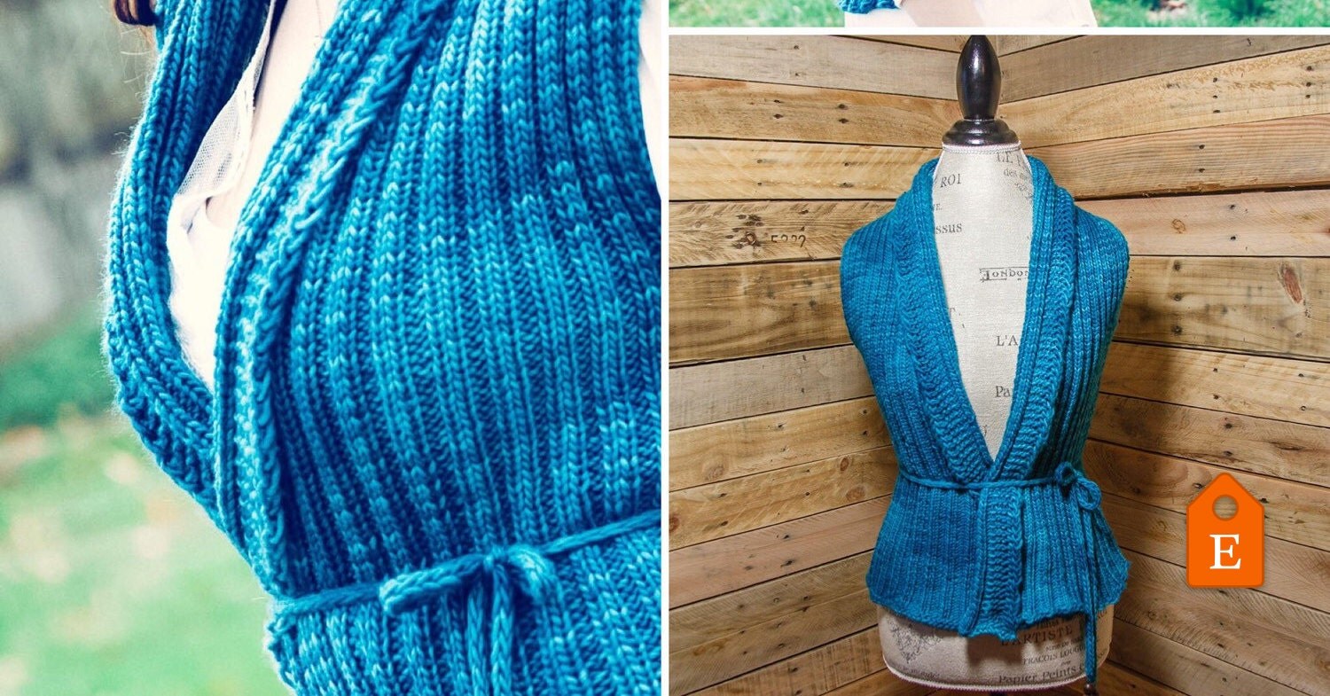 Loom Knit Vest PATTERN The Everyday Ladies Vest Wrap PATTERN