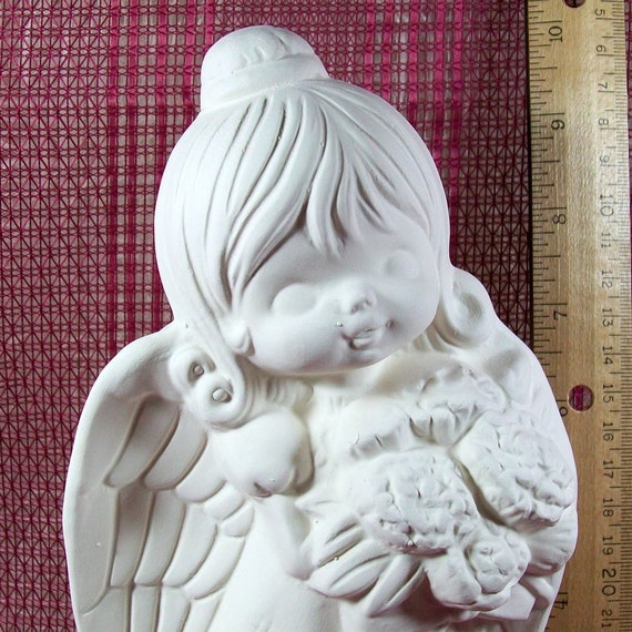 Ceramic Bisque Angel Figurine / Ceramics to Paint / Bisque