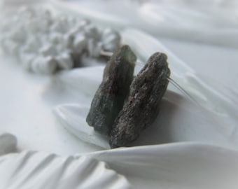 Gemstone Stick Pair Rustic Green Kyanite Shards Item No. 1635