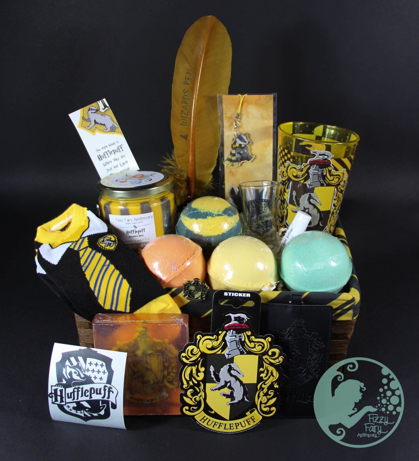 Image result for hufflepuff gifts baskets