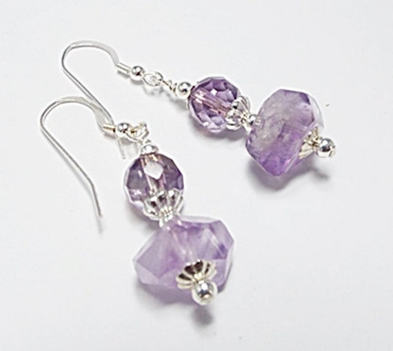 Pink Violet Amethyst Earrings Viola by Gonet Jewelry Design