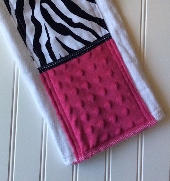 BabyBurpClothPersonalizedZebraRockerGirlTowelsDiaperS