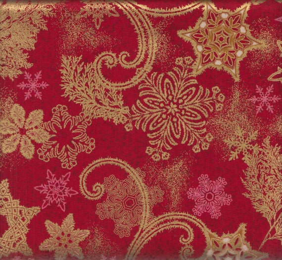 Robert Kaufman Metallic Holiday Flourish 9 15762 by JordanFabrics