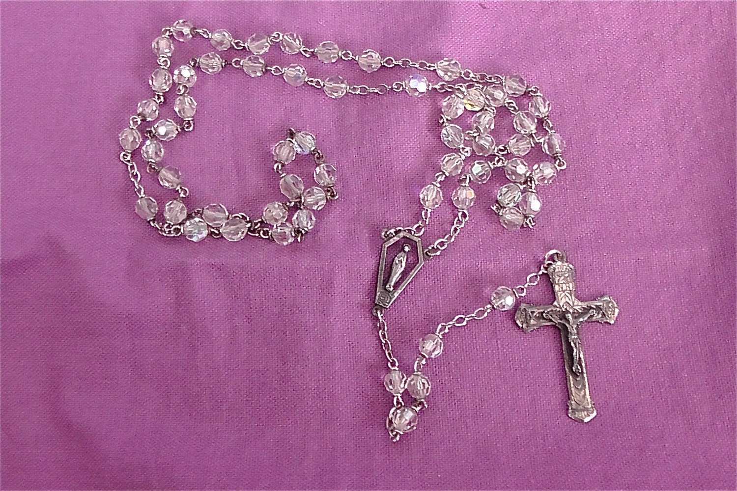 Vintage Chapel Sterling Rosary Beads