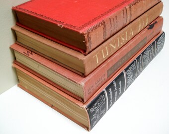 Instant book collection - medium reds - set of 4 hardback books