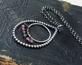 Tourmaline Sterling Silver Teardrop Necklace