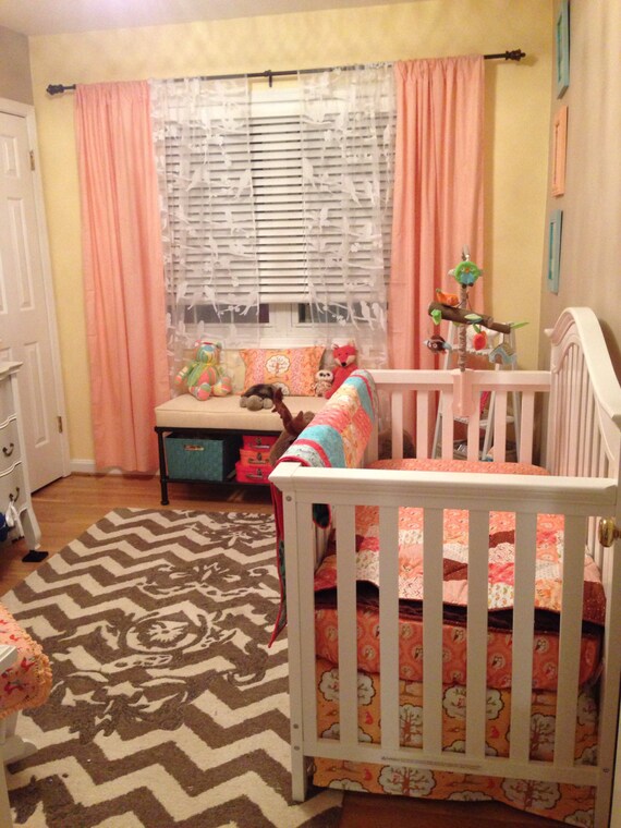 Pink Mint and Gold Custom Crib Baby Bedding Set Arrow