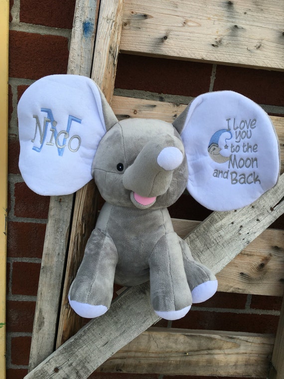 personalised baby elephant teddy