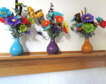 Bright Poppy and Gerbera Daisy Silk Floral Arrangements - Buy 1 or 3