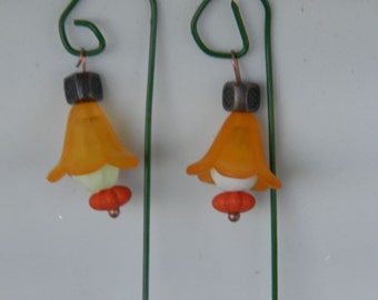 Fairy garden Light Lily (4) miniature pathway lights for terrarium gnome garden accessory - dollhouse -