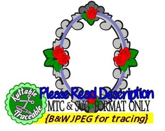 Halloween Ornate Frame #03 Roses Ravens Cut Files MTC SVG File Format