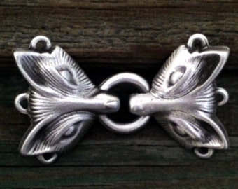 Fox Vixen Metal Cloak Clasp | Fox Jewelry | Vixen Jewelry | Handcrafted Jewelry | Cloak Clasps | by Treasure Cast Pewter
