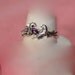 Sterling Silver Lovebirds Ring with Amethyst Size 7 reserved for Laurinda