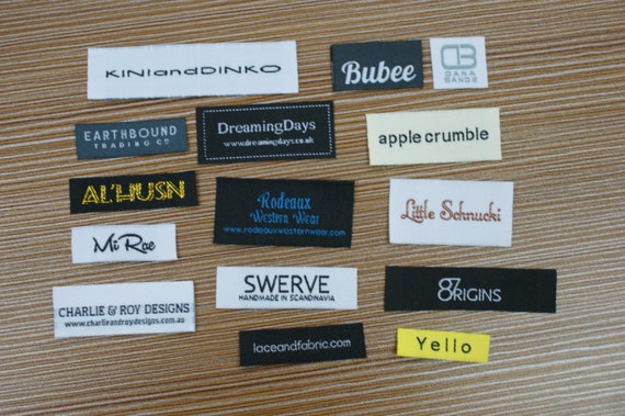 1200 Custom Text only Woven Labels custom sewing labels