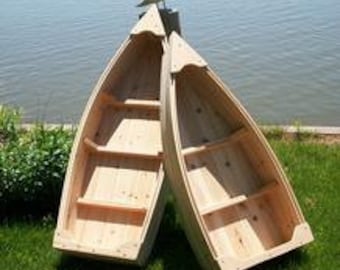 Handcrafted 4 foot Wood Row Boat Bookcase shelf shelves