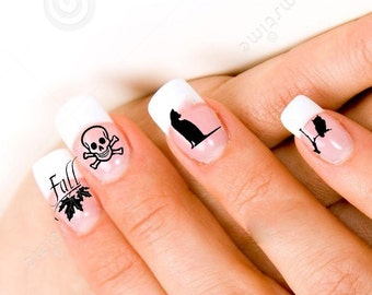 Fall & Halloween 24 Nail Decals