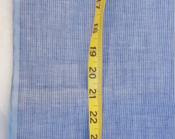 Cotton Chambray Stripe Fabric 2-2/3yd