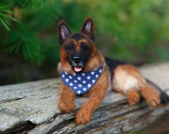 Custom Made to Order Needle Felt German Shepherd Dog Wool From Your Pictures