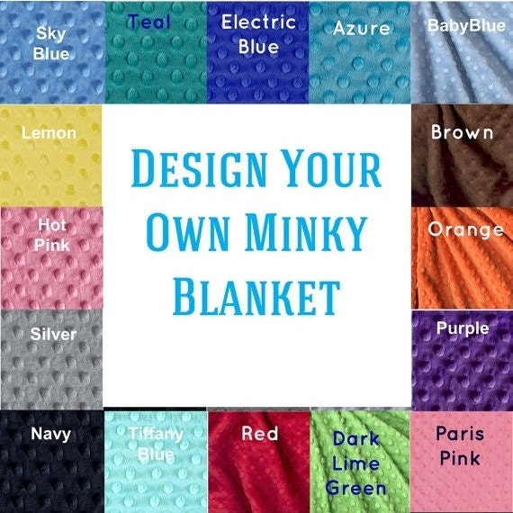 Adult Minky Blanket, Personalized Minky Throw - choose colors / Twin Blanket / Custom Blanket / Minky Throw Blanket / Personalized Gift