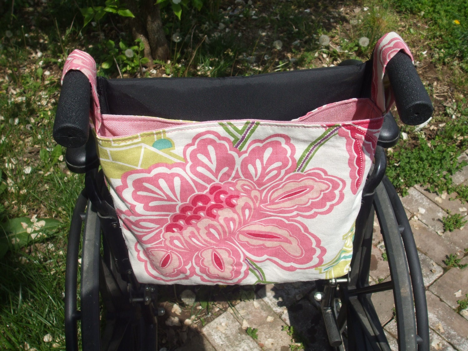Pretty in Pink Wheelchair Bag Wheelchair Tote Wheelchair