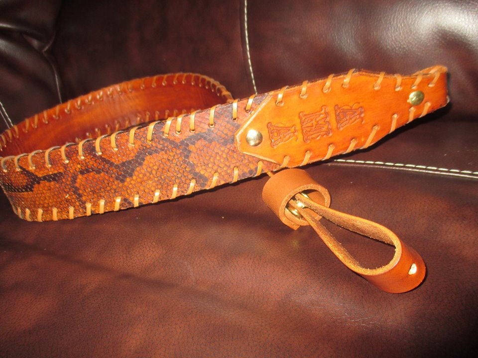 SALE Rock Python Snake Skin Rifle Sling
