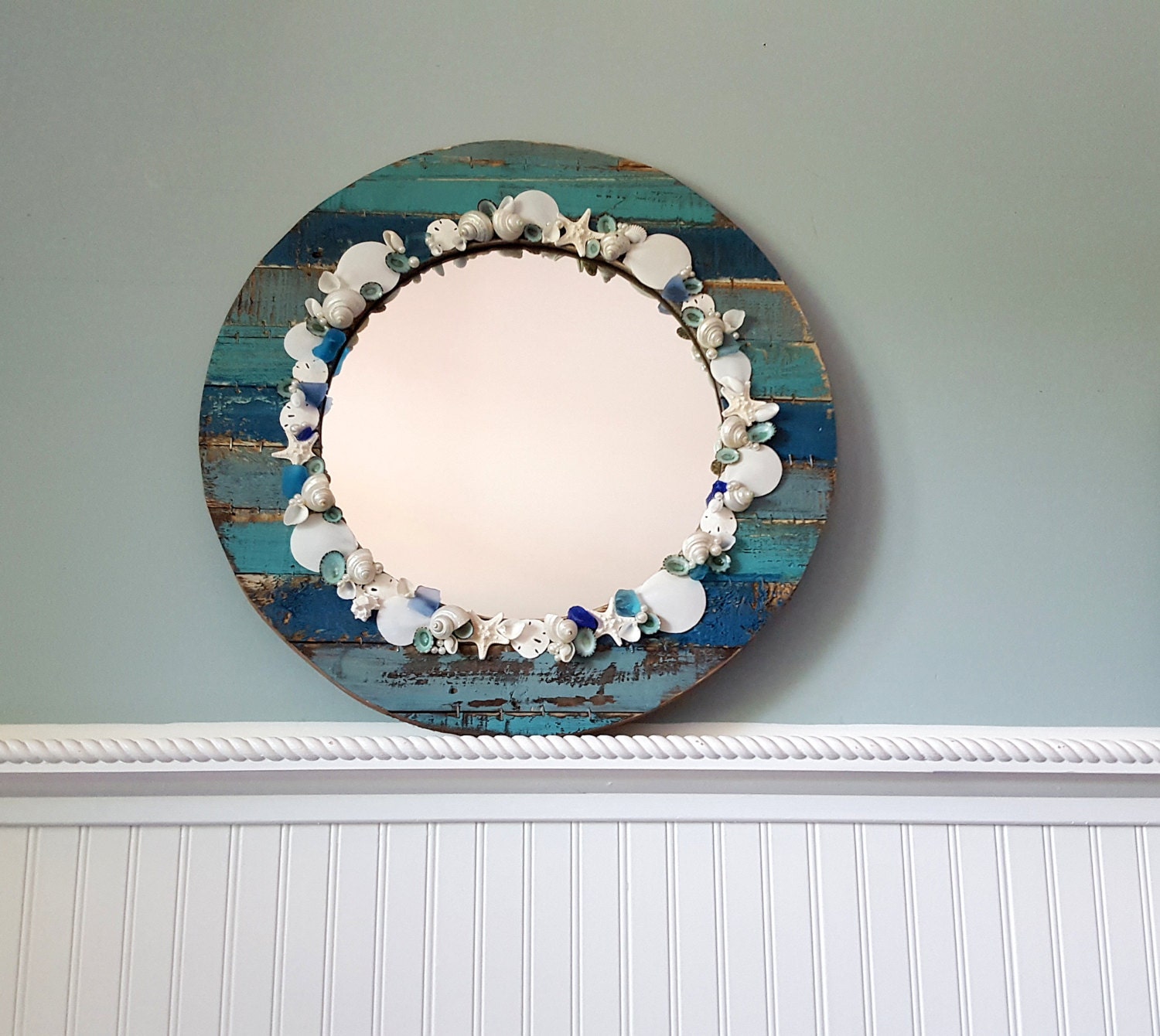 Beach Decor Mirror Nautical Decor Mirror Shell Mirror