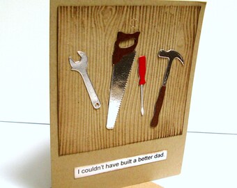 Fathers Day Card, Fathers Day, Dad, Father, Card for Dad, Masculine Card, Dad, Card, Card for Him, Happy Fathers Day, Tools, Woodworker