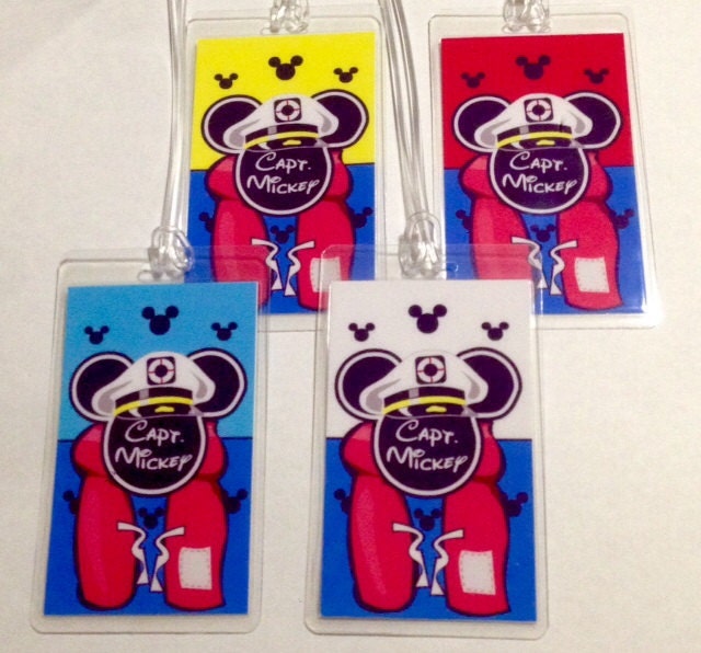 Disney Luggage Tag Personalized Disney Captain Mickey Cruise