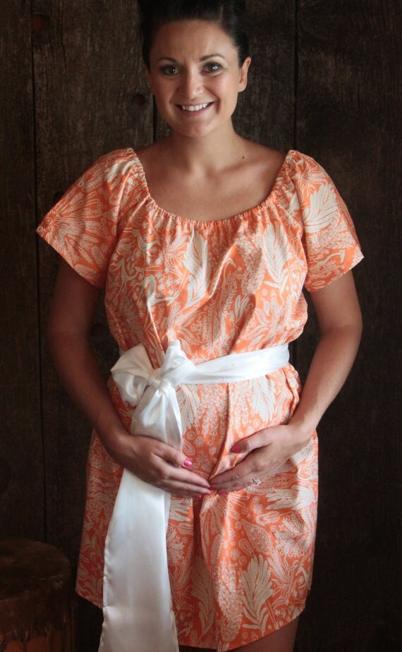 Maternity Hospital Gown in Shana Perfect for Nursing and