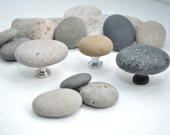 Beach and River Rock Cabinet Knobs Pulls - Contact Me Directly To Custom Order