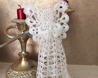 Angel crochet pattern. Use as Christmas tree topper or just as guardian of your home:) Instant PDF download!
