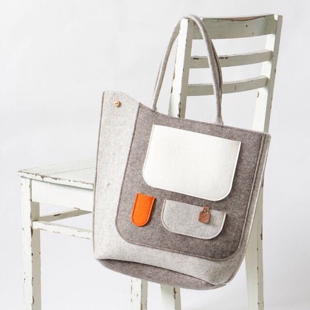Functional wool felt items handmade in Finland by aikafeltworks