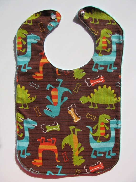Bib Large Bib Dinosaur Bib Toddler Bib Baby Bib Food Bib