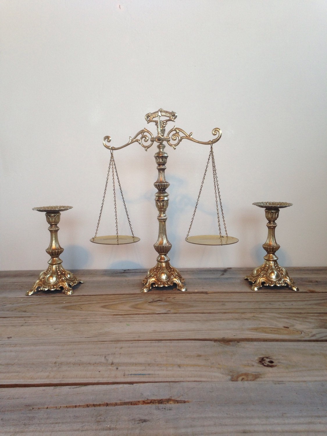 RESERVED for Brittni Vintage Set of Scales of Justice Only