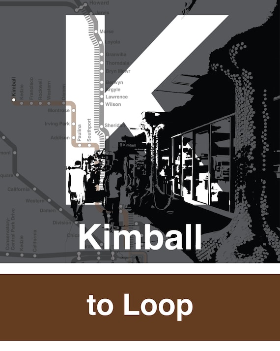 Cta L Stop Sign Kimball Brown Line