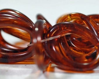 vintage Lucite teardrop hoop with top hole, 18x25mm, #714