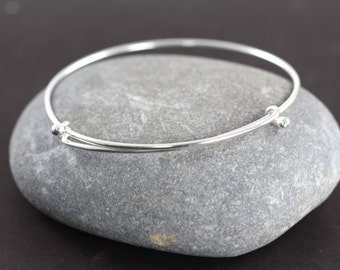 Bangle Bracelet 925 Sterling Silver Wholesale Bangles Bulk Adjustable Expandable up to 8 inches