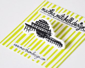 Brighton West Pier Brooch - Brighton Pin Brooch - Brighton Brooch - Brighton Badge - Brighton Jewellery
